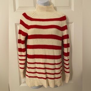 Women’s striped knit cowl neck sweater. NWOT